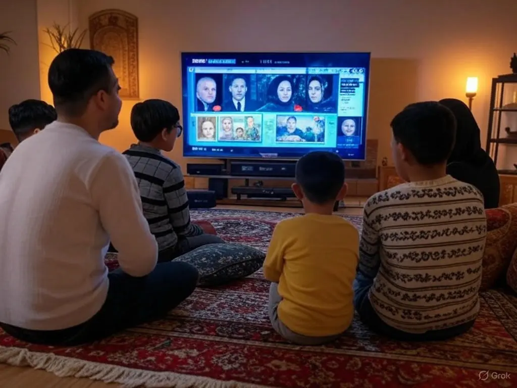 Tech-savvy home office setup with IPTV Smarters Lite app on a 4K smart TV, showing iptv arabic channels and smarterselite.com on a laptop for an iptv arabic subscription.