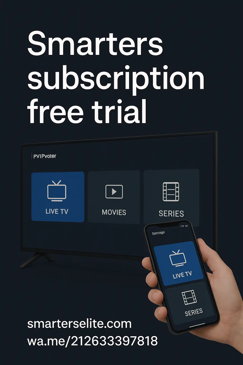 IPTV links free interface on a smart TV, showcasing live TV streams free and iptv free trial USA features for an immersive streaming experience.